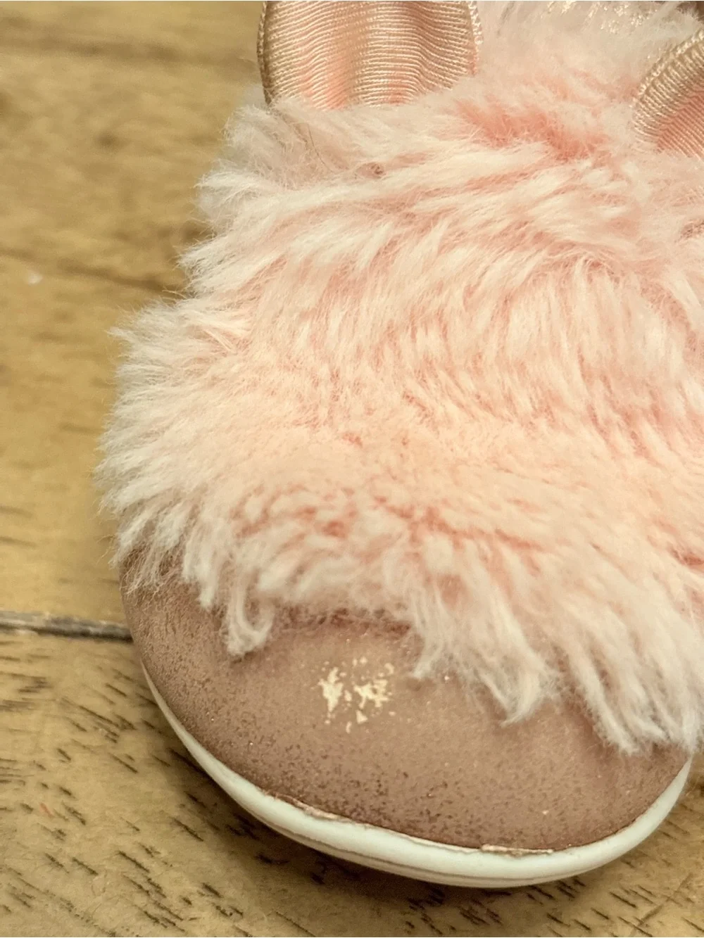 Pink Fuzzy Bunny Slip-On Shoe by Cat & Jack size toddler 5